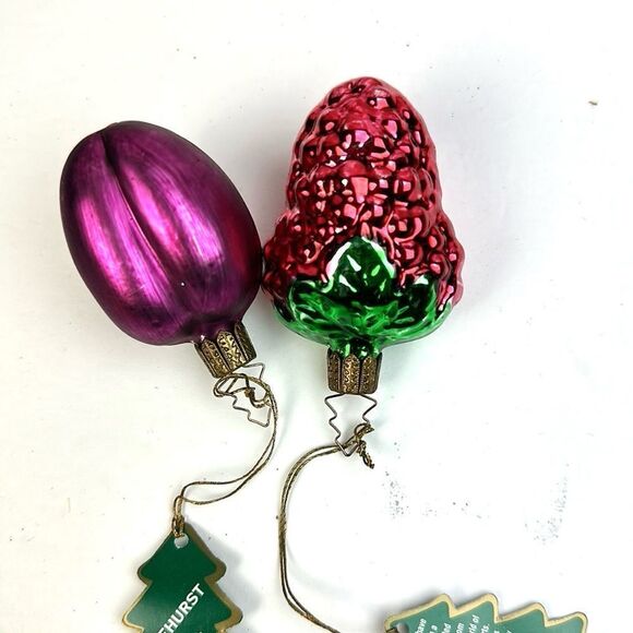 Whitehurst Imports Blown Glass Christmas Ornaments Fruits Vegetables Germany Vng - Picture 4 of 9